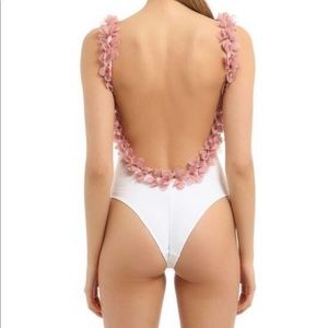 La Reveche pink and white one piece